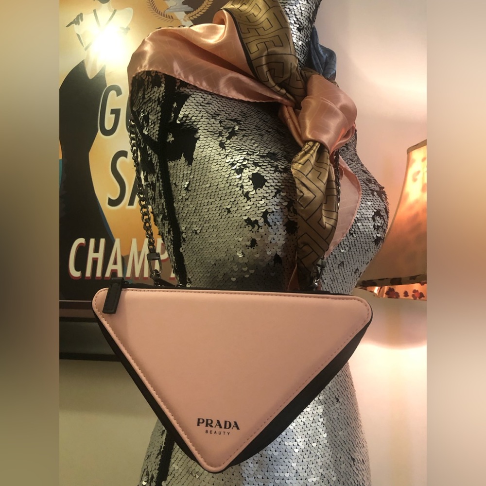 PRADA Pink & Black Shoulder/Crossbody Bag “Auth” Restyled Beauty Case *RARE*